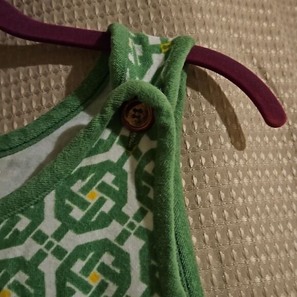 Vintage Juicy COUTURE COVERUP  DRESS S white print Green - Picture 3 of 7